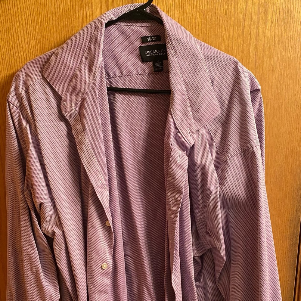 Awareness by Kenneth Cole Lavender Dress Shirt Size 20